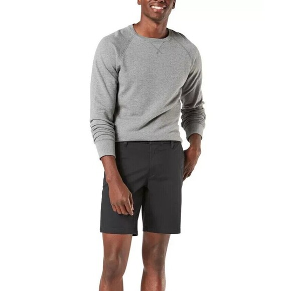 Dockers Men's Shorts Straight-Leg Supreme Flex Stretch Black Big &Tall 48 - Picture 1 of 9